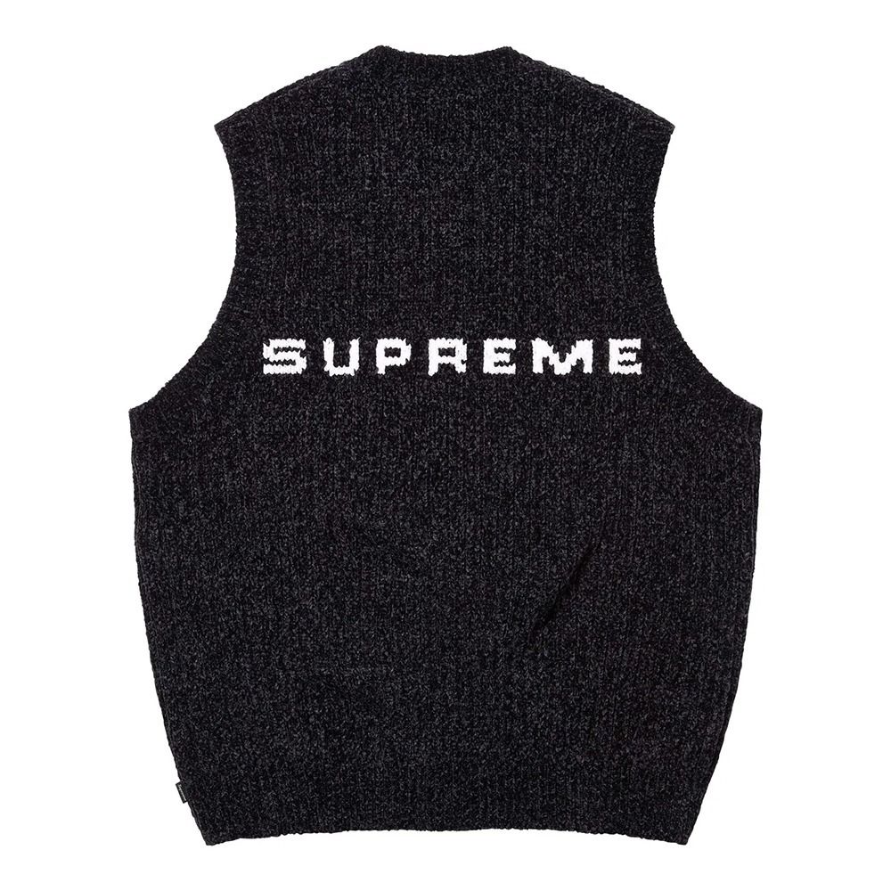 Supreme】Chenille Sweater Vest☆Black☆24FW☆ (Supreme/ベスト