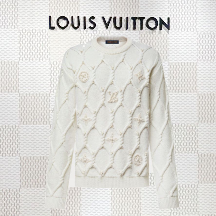 Louis Vuitton【新作】上品な プルオーバー ニット ホワイト (Louis