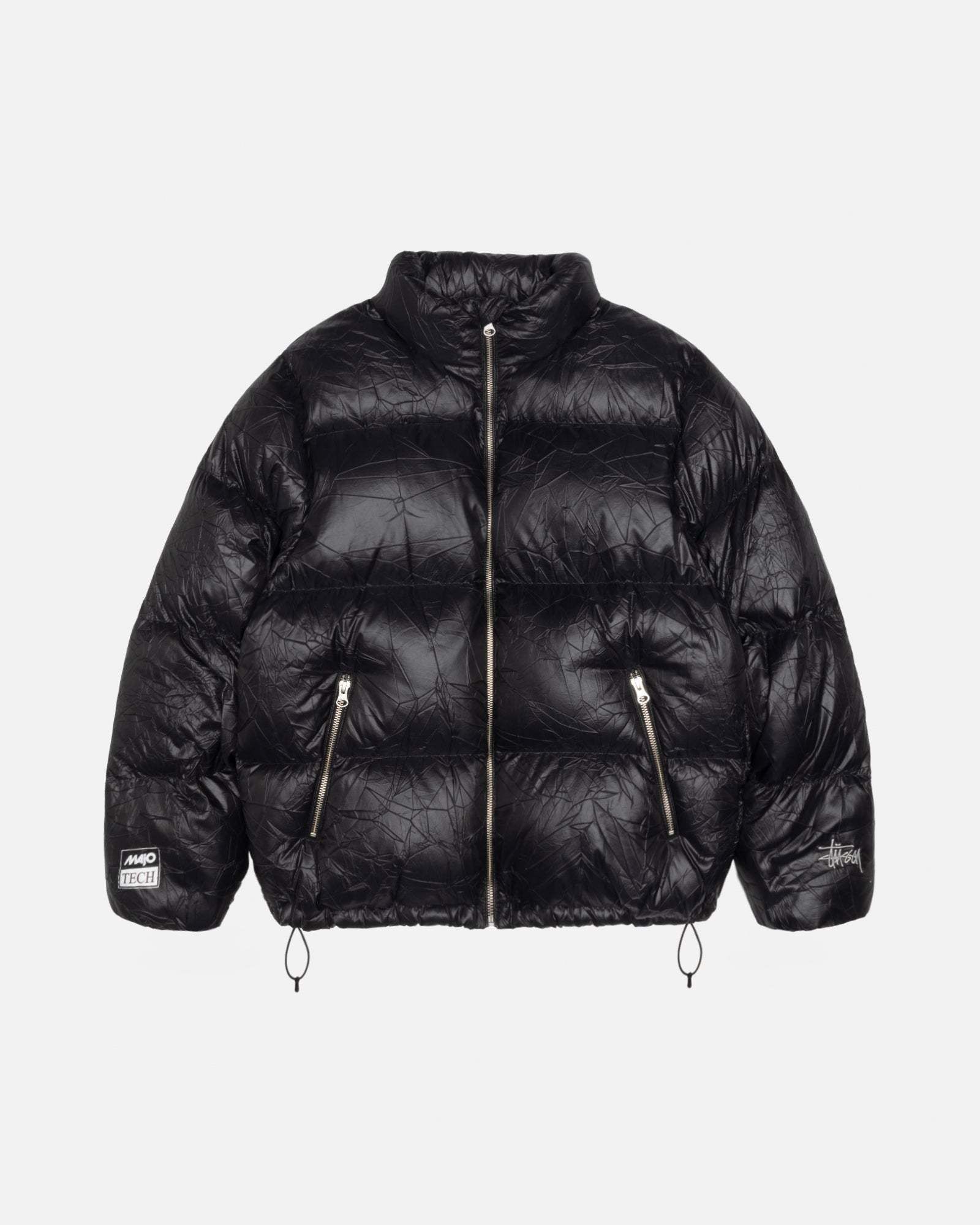 Stussy】 Stussy Wrinkled Nylon Down Puffer Black (STUSSY/ダウン