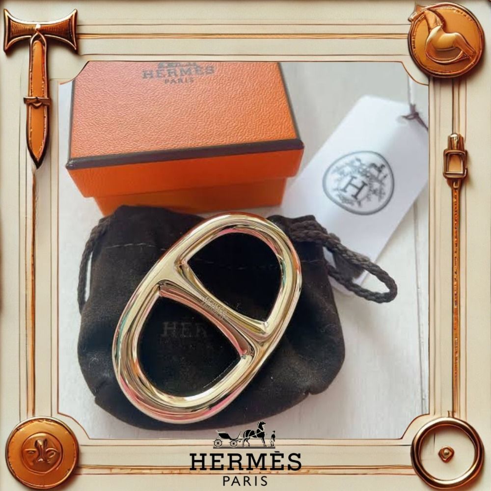 お好みでアレンジ♪ エルメス シェーヌダンクル スカーフリング