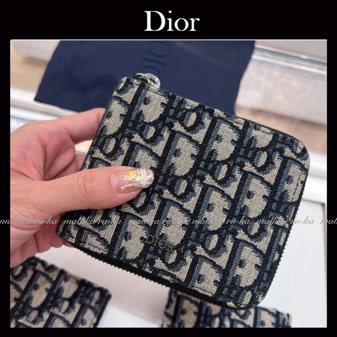 すぐ届く☆国内発【Dior】ディオール ジップウォレット ミニ財布 (Dior