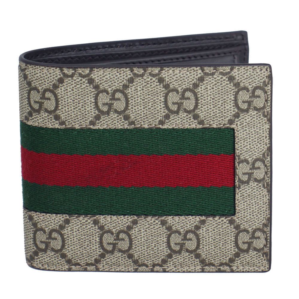グッチ 二つ折り財布 ウェブストライプ GGスプリーム 779854 (GUCCI