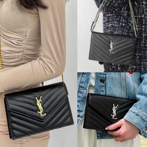 定番☆】YSL サンローラン チェーンウォレット クラッチバッグ (Saint