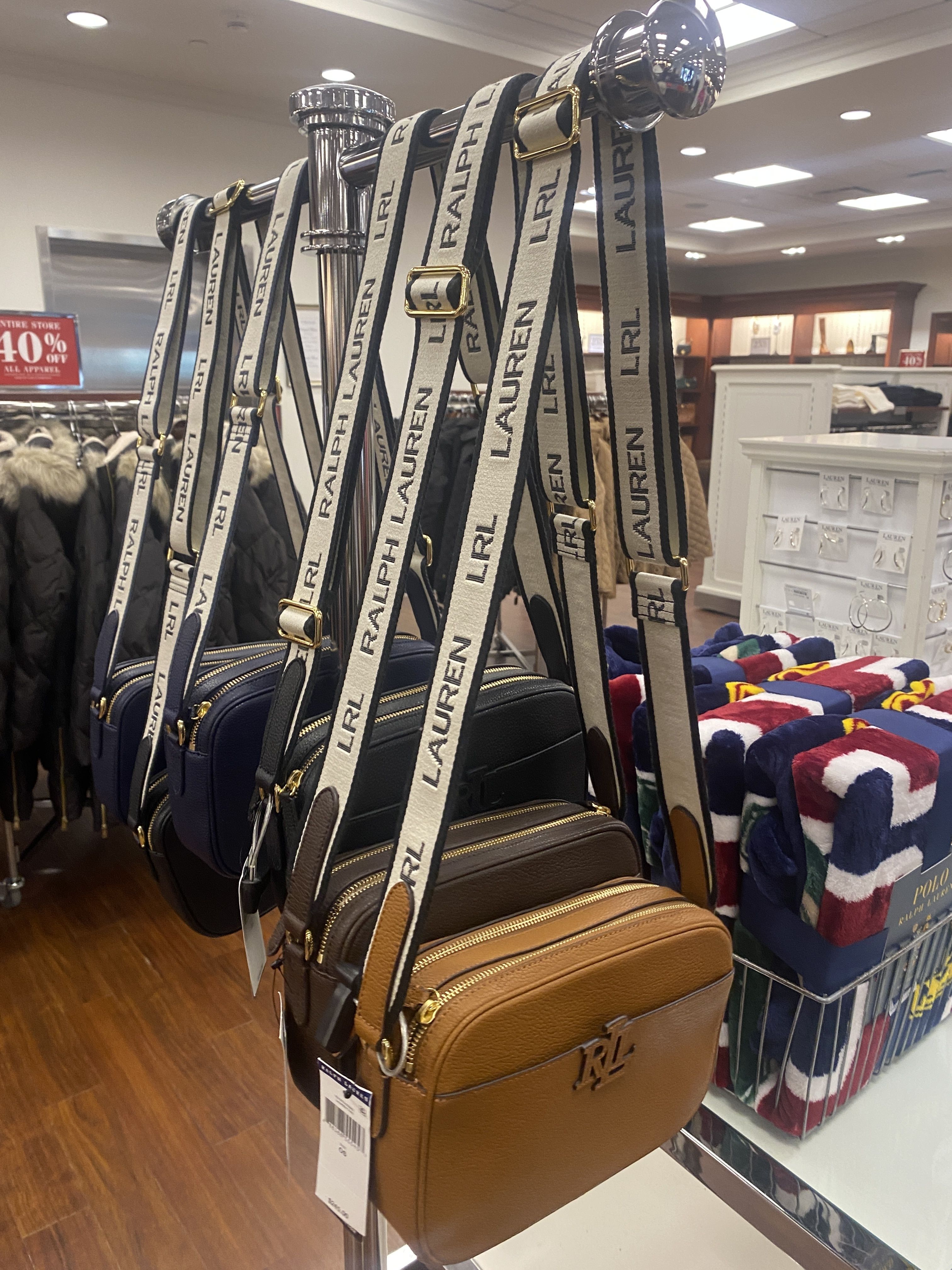 ラルフローレン＊ロゴストラップ レザー クロスボディバッグ (Ralph