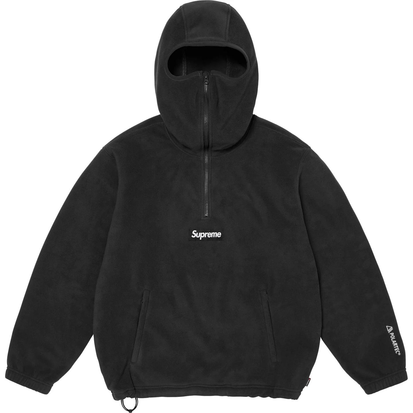 SUPREME】Polartec Facemask Half Zip Hoodie Black - 24FW (Supreme