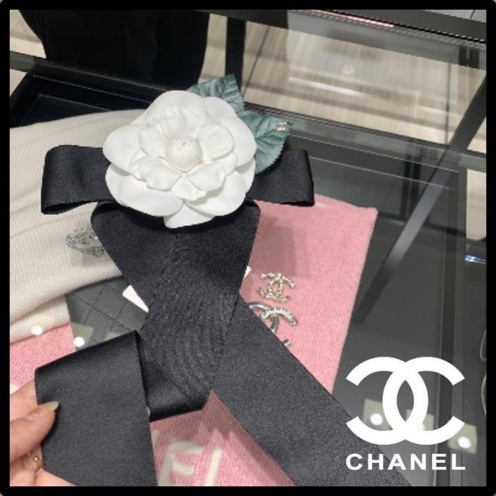 シャネル カメリア コサージュ ブローチ ヴィンテージ ピンク 箱付