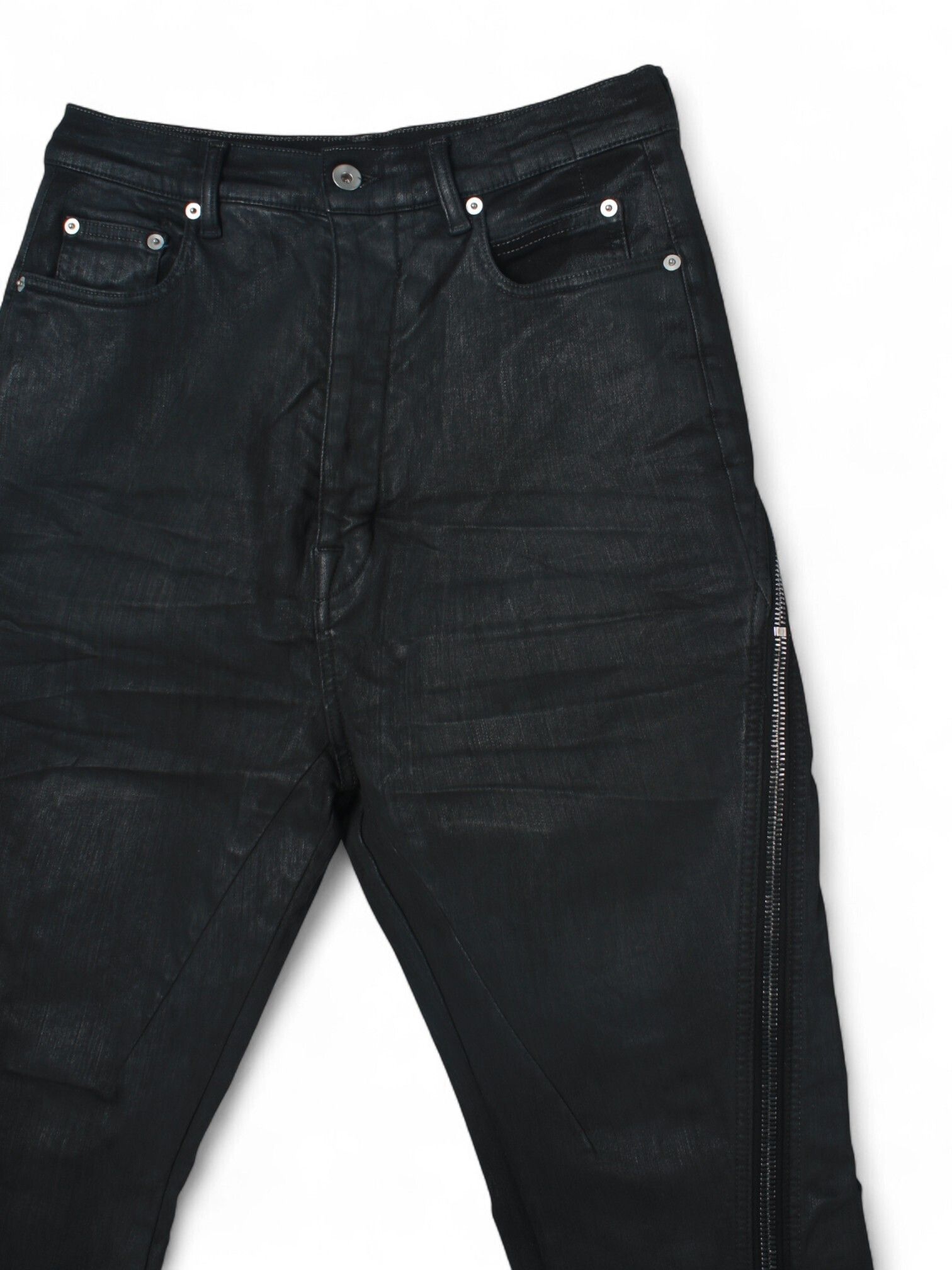DRKSHDW | BOLAN BANANA JEANS BLACK WAX STRETCH DENIM デニム (RICK