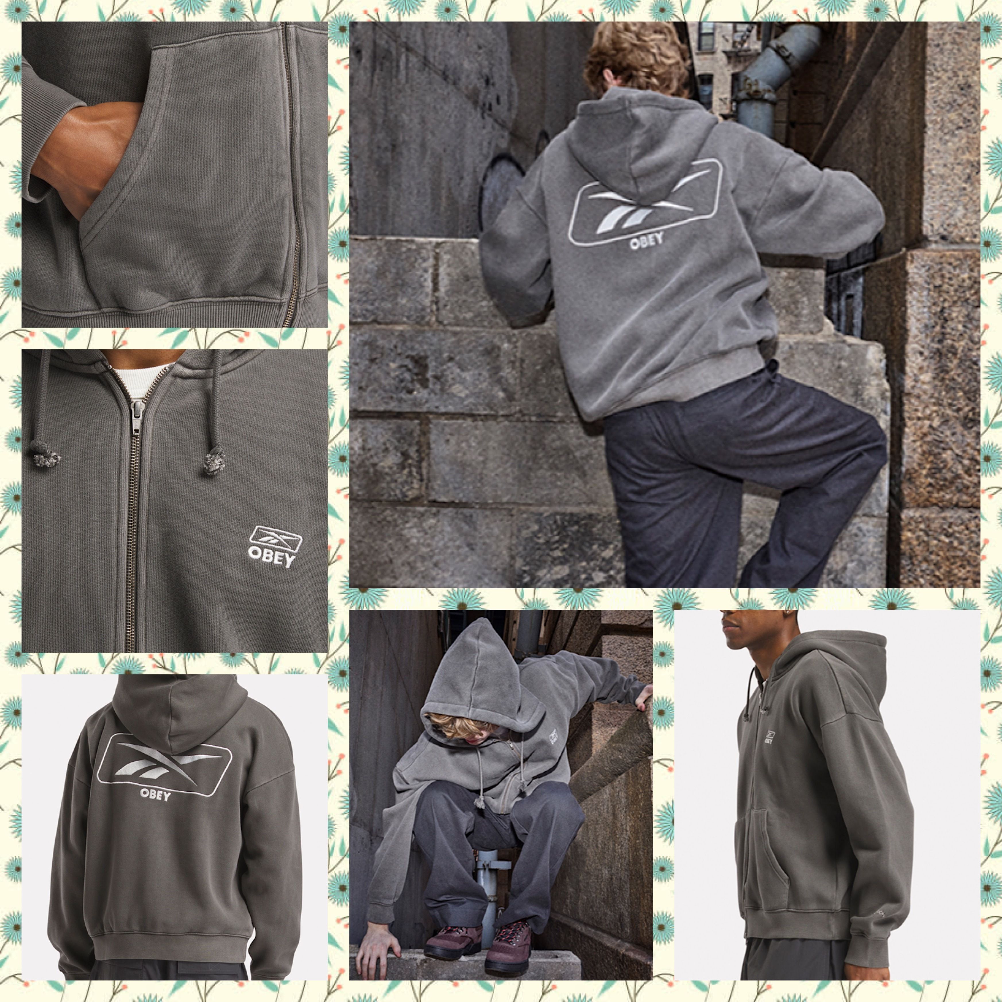 ☆超レア☆》☆Reebok X OBEY ZIP UP JACKET Hoodie☆Black (Reebok