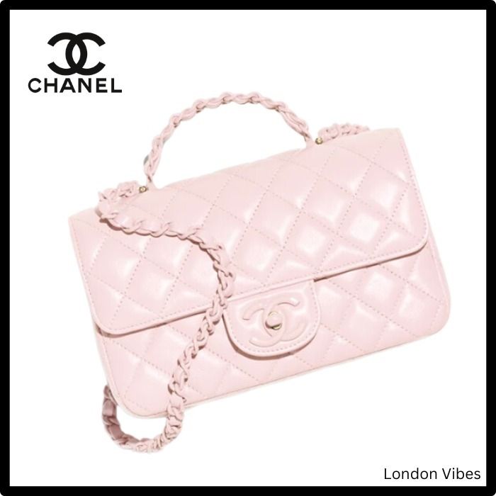 大人気ピンクカラー♪CHANEL トップハンドル ミニフラップバッグ