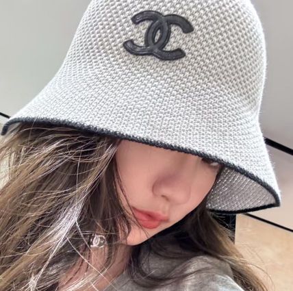 ロゴが際立つ♪】CHANEL バケットハット クロシェ編み込み (CHANEL