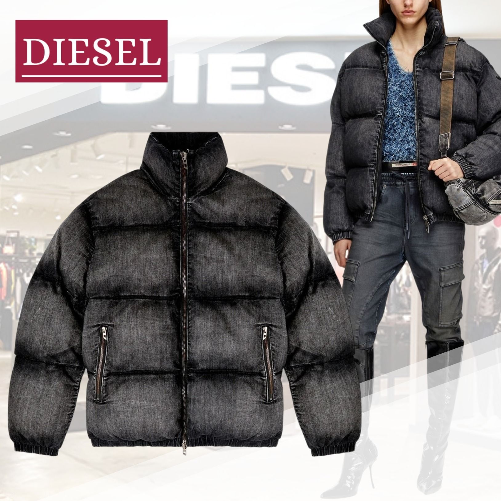国内直営【DIESEL】W-MONS-A パファージャケット 送料込 (DIESEL