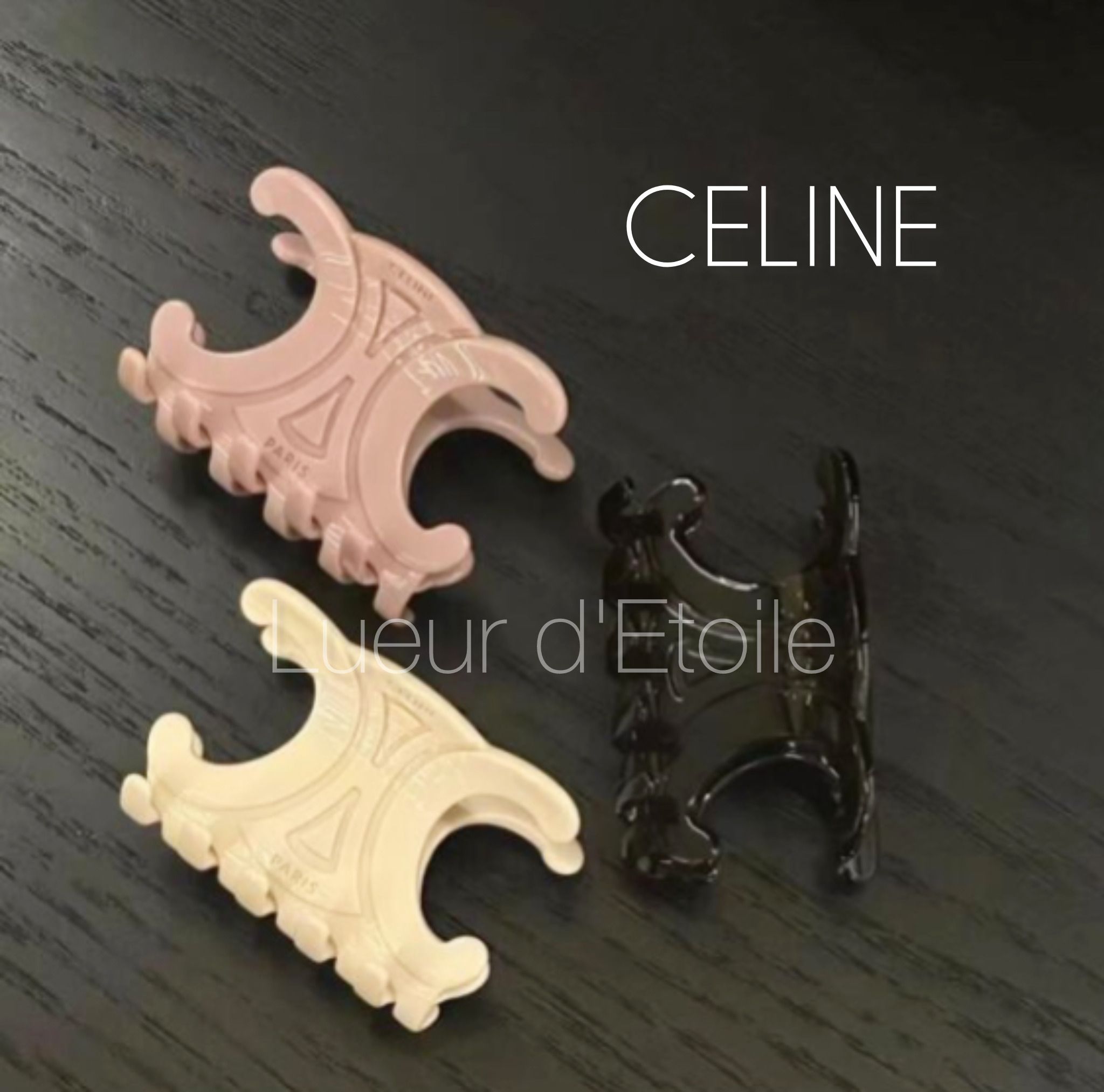 髪を彩るアクセント】CELINE ラージ ヘアクロー / アセテート (CELINE