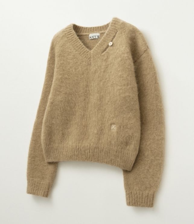 SATUR】(W)ESSEN TWO TONE MOHAIR PULLOVER KNIT (SATUR/ニット
