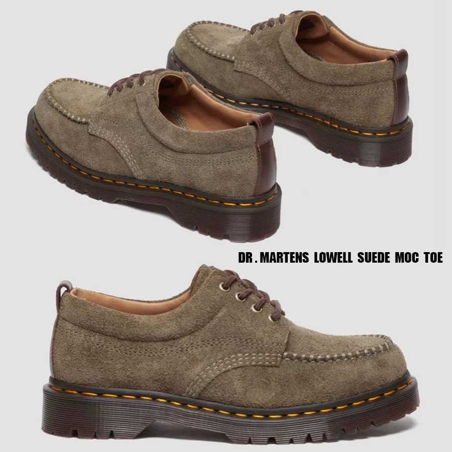 Dr Martens☆LOWELL SUEDE MOC TOE☆DMS OLIVE+DARK BROWN (Dr.Martens