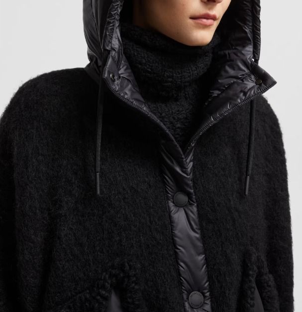 MONCLER GRENOBLE 2024/25秋冬新作 異素材MIXダウン入りポンチョ