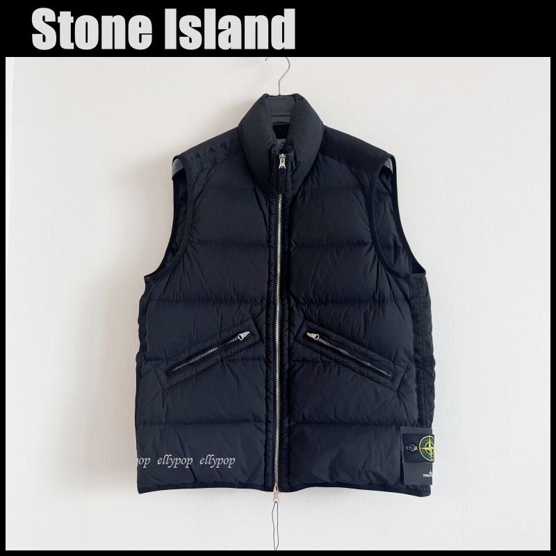 Stone Island ストーンアイランド ダウンベスト ブラック Zip (STONE