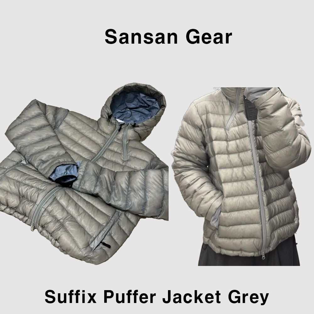 Sansan Gear】 Suffix Puffer Jacket Grey ユニセックス (San San Gear