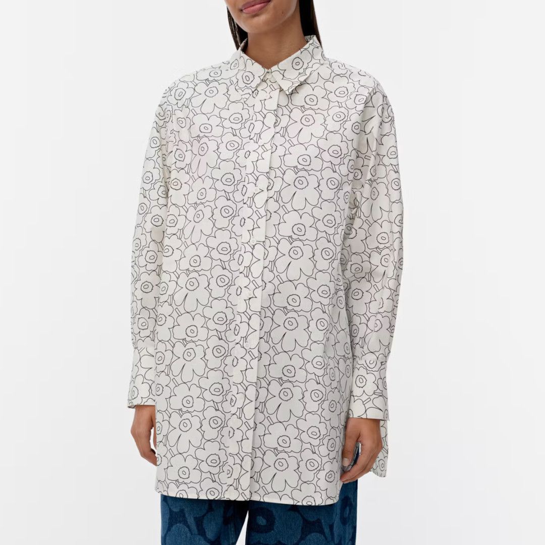 marimekko】Nila Piirto Unikko コットン シャツ (marimekko/ブラウス