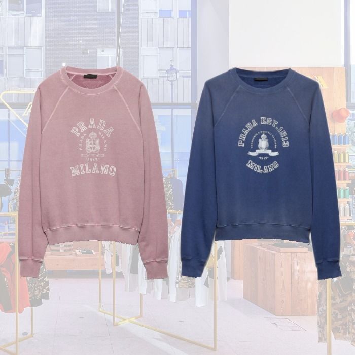 25SS】新作 コットンフリース スウェットシャツ ◇プラダ◇ (PRADA