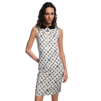 美しいシルエット♪】ルイヴィトン モノグラムフィットドレス (Louis