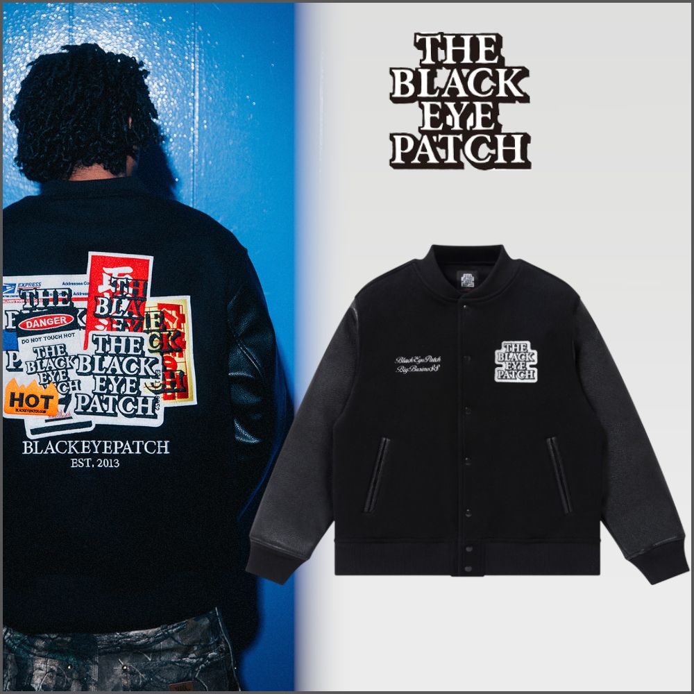 BlackEyePatch】LABEL PACK PATCHED STADIUM JACKET (BlackEyePatch