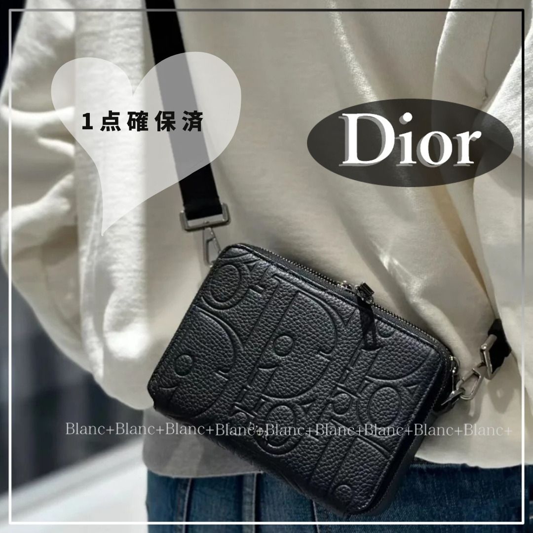 丁度良いお洒落サイズ☆【 Dior 】ストラップ付き ジップポーチ (Dior