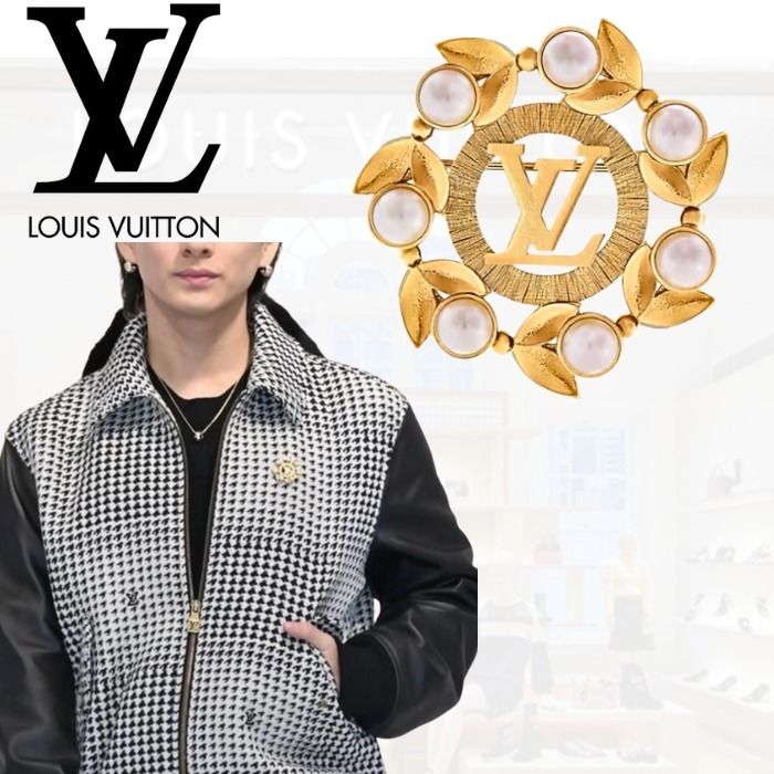 平野紫耀さん着用【LOUIS VUITTON】ブローチ フラワー パール (Louis