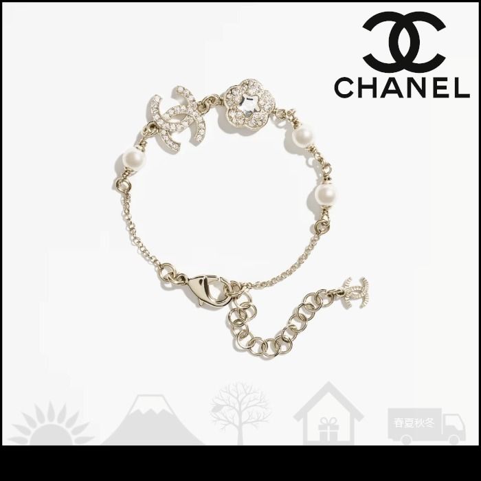 シャネル】ブレスレット CCロゴ＆可愛いフラワーチャーム☆ (CHANEL