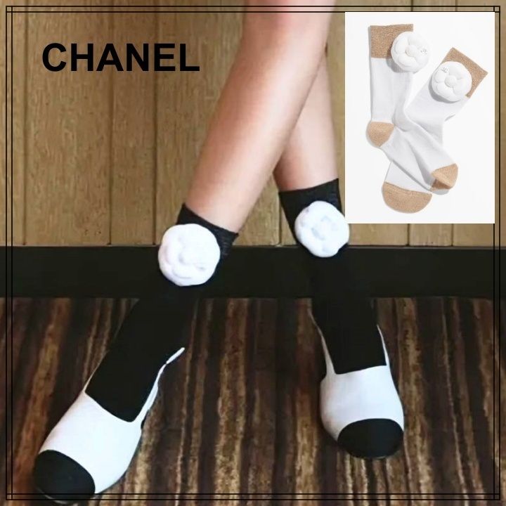 エレガント【CHANEL】カメリア靴下 シャネルソックス (CHANEL/タイツ
