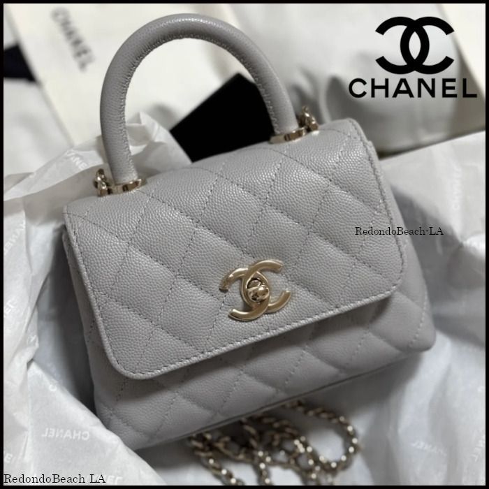 大人上品な希少グレー】☆CHANEL☆ココハンドル14.5cm☆限定色 (CHANEL