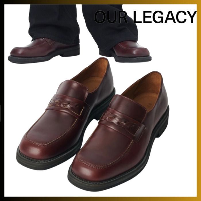 バーガンディ】OUR LEGACY ローファー ナカノシューズ (OUR LEGACY