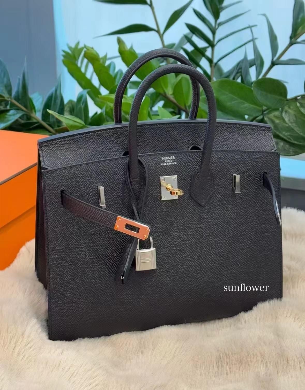 エルメス バーキン25cm セリエ ノワール/エレクトラム金具 (HERMES