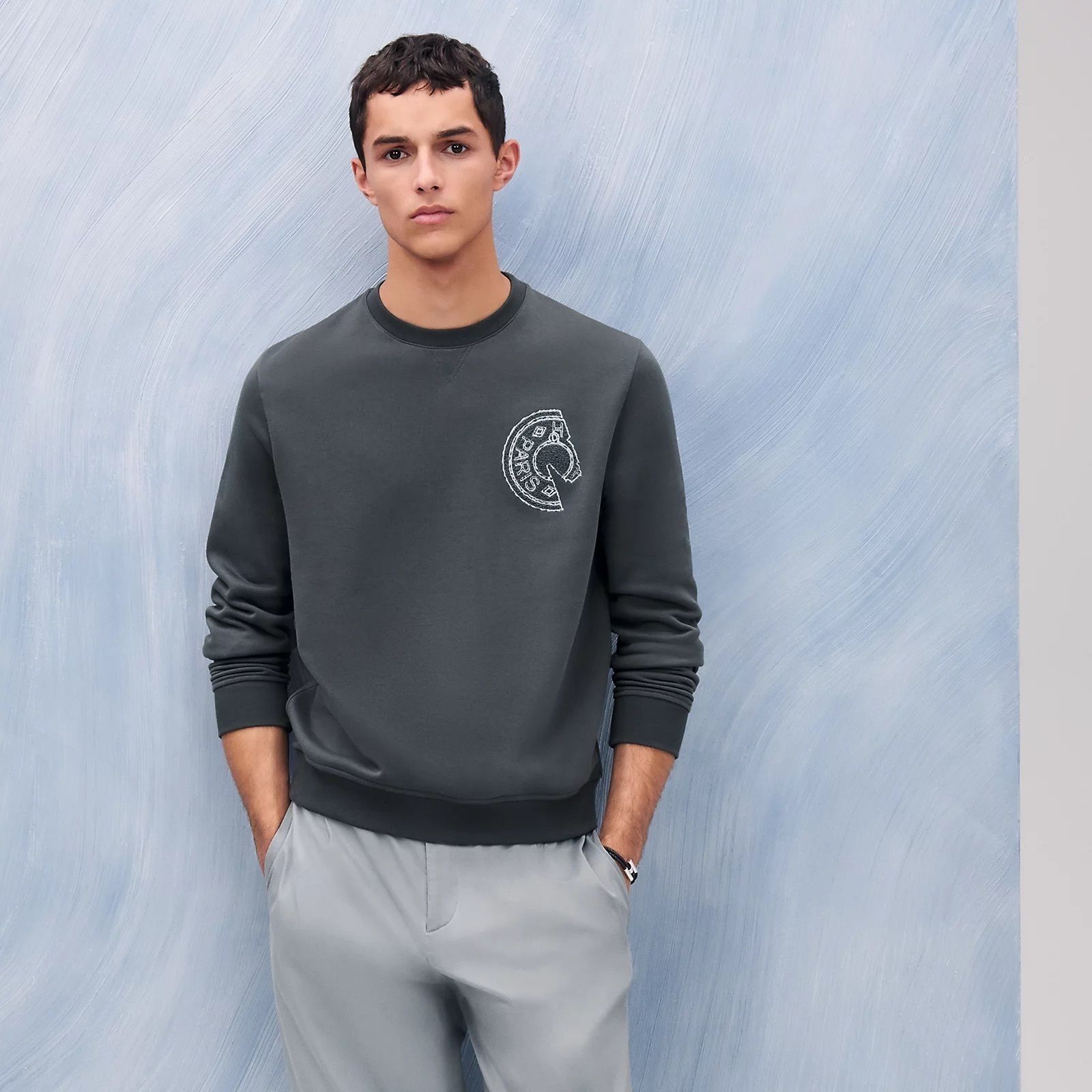 HERMES☆スウェットシャツ《クルー・ド・セル》 オーシャン (HERMES