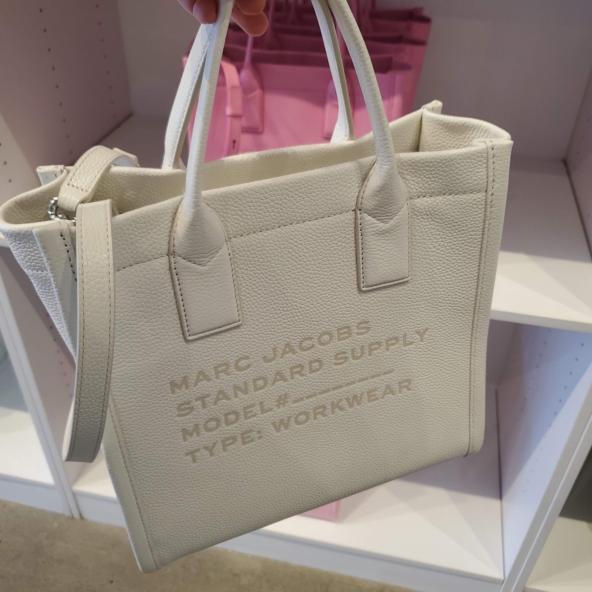 MARC JACOBS 人気Mサイズ☆レザー2Wayトート ストラップ付 (MARC