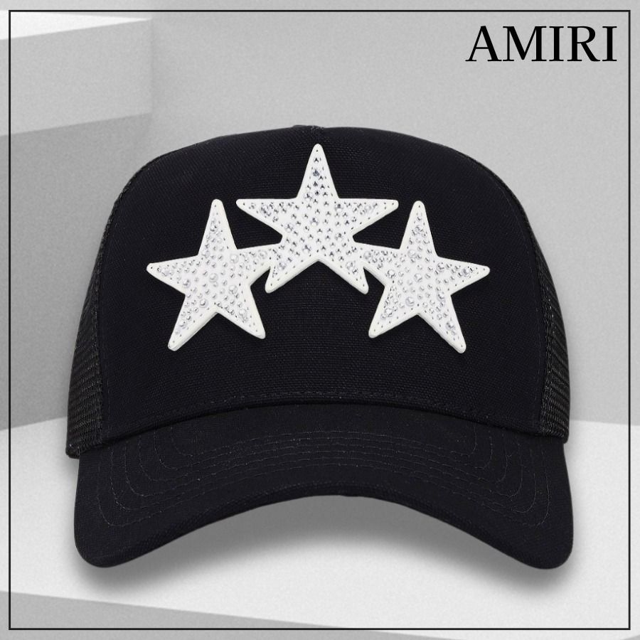 AMIRI】クリスタル 3 スター トラッカー ハット 格上スタイル (AMIRI