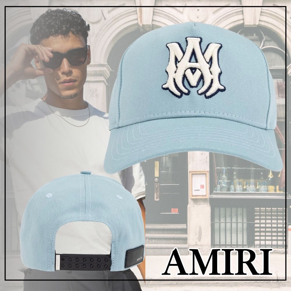 さりげなく差をつける】AMIRI MAロゴ刺繍ベースボールキャップ (AMIRI