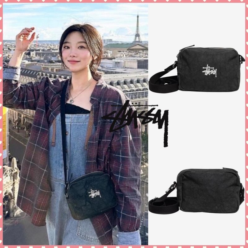 Stussy] Canvas Side Pouch Washed Black (STUSSY/ショルダーバッグ