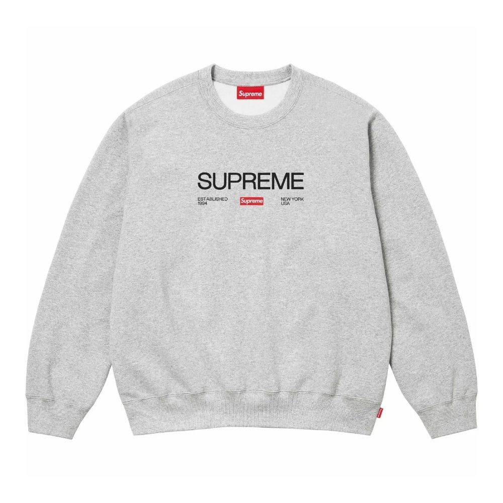 Supreme】Established Crewneck☆Heather Grey☆24SS☆ (Supreme/T