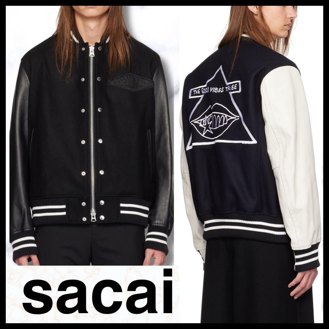 送料関税込♢sacai×Gonz コラボ レザーボンバージャケット (sacai