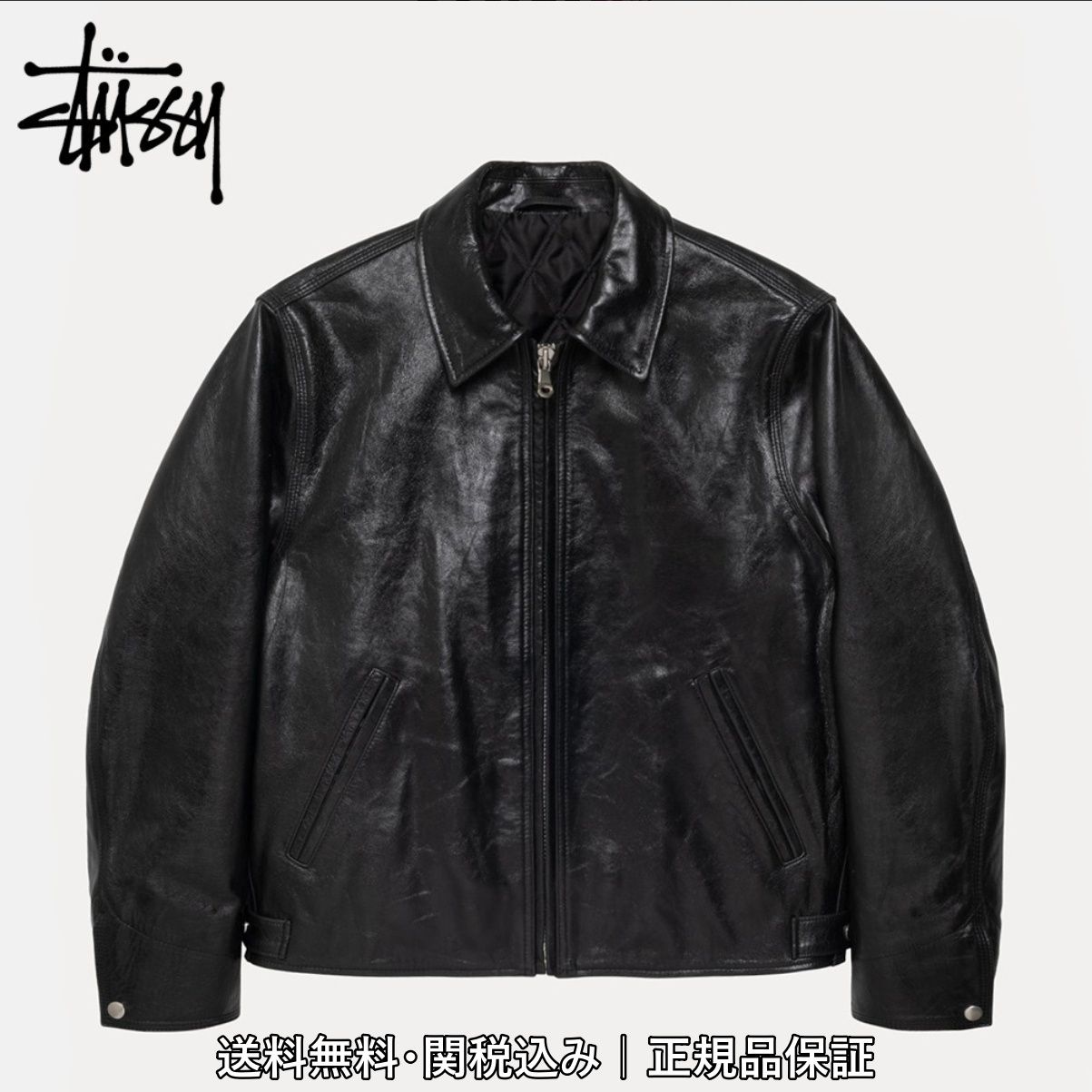 STUSSY】 Leather Garage Jacket Black -25SS (STUSSY/レザー