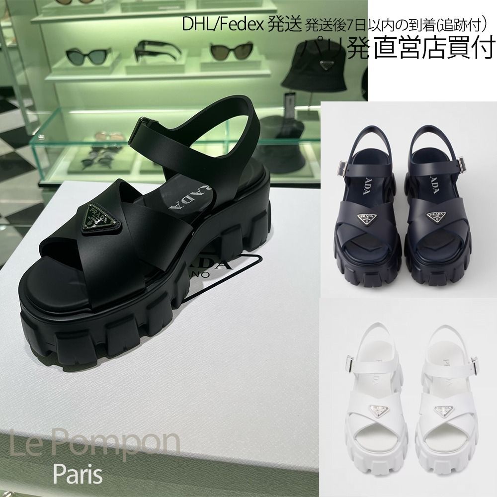 PRADA☆プラダ モノリス ラバー サンダル (PRADA/サンダル・ミュール