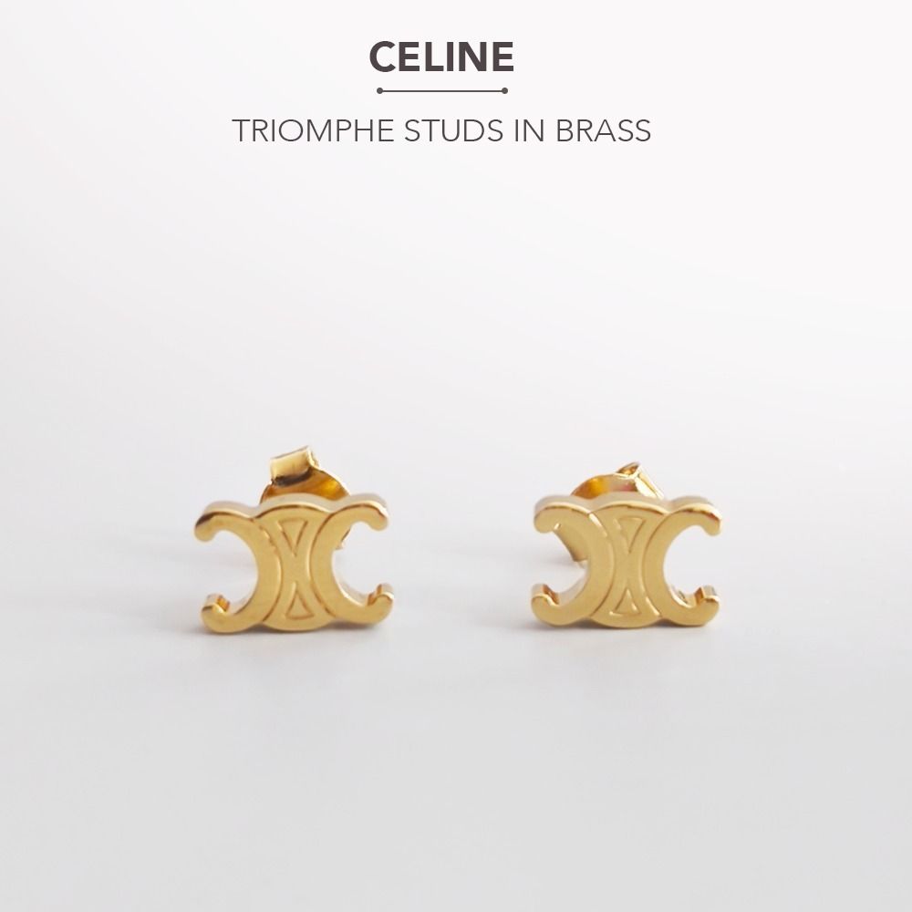 CELINE トリオンフ スタッズ / ゴールドフィニッシュ (CELINE/ピアス