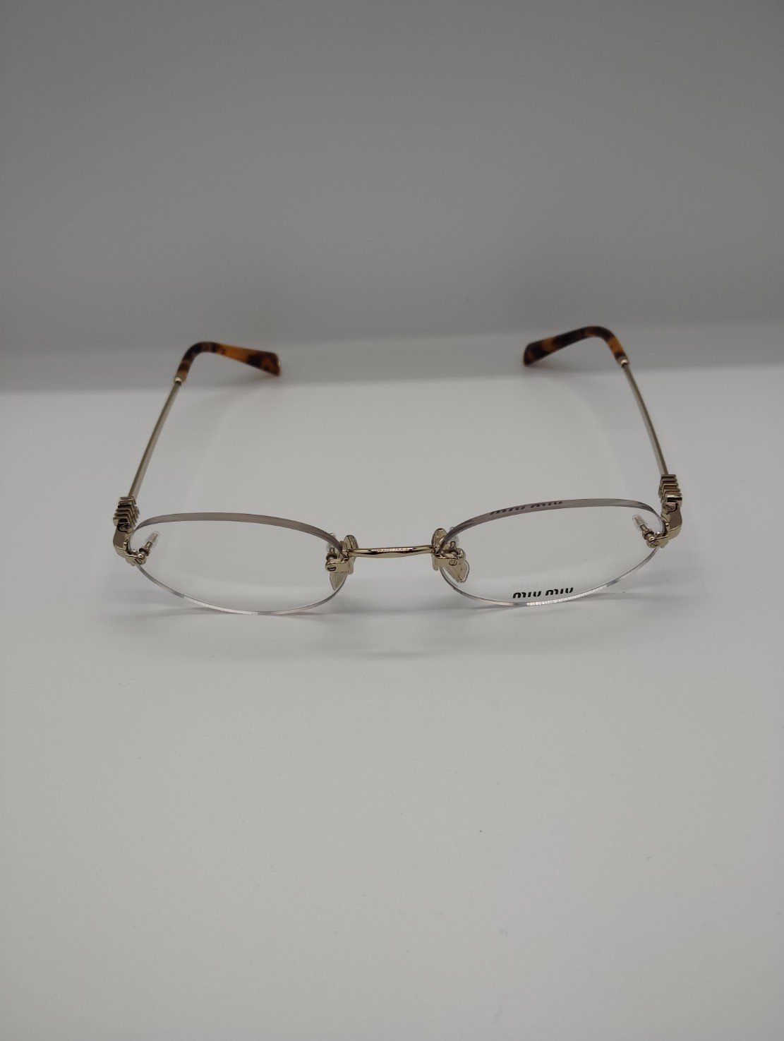 MIU MIU】サイドロゴ リムレス メガネ 国内発送 (MiuMiu/メガネ) MU