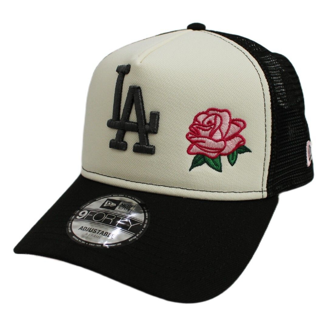 海外モデル New Era LA ドジャース ローズ メッシュキャップ (New Era