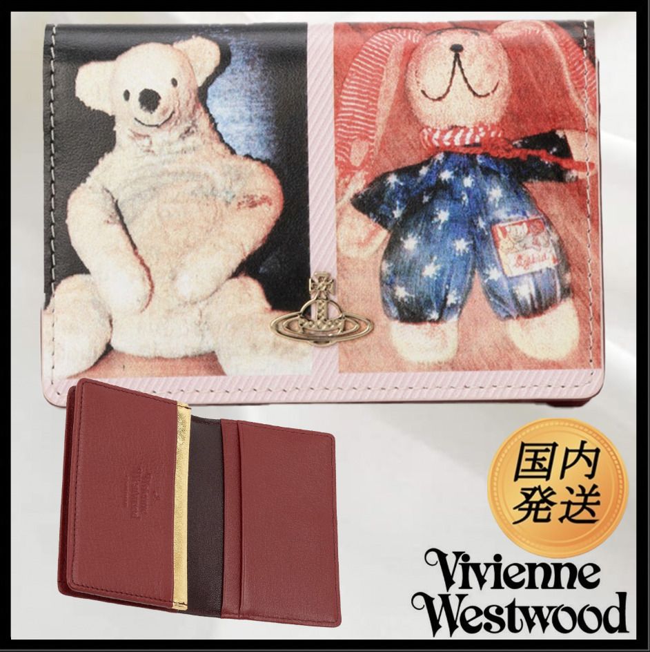 国内発送☆VivienneWestwood】LEATHER TEDDIES 名刺入れ (Vivienne