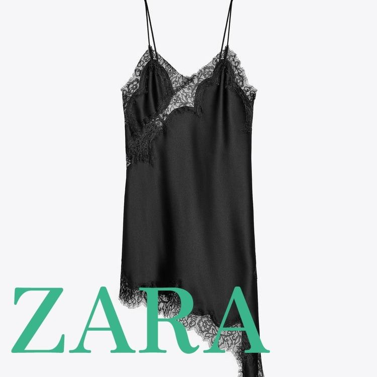 ZARA】ZW COLLECTION アシンメトリーレースワンピース (ZARA