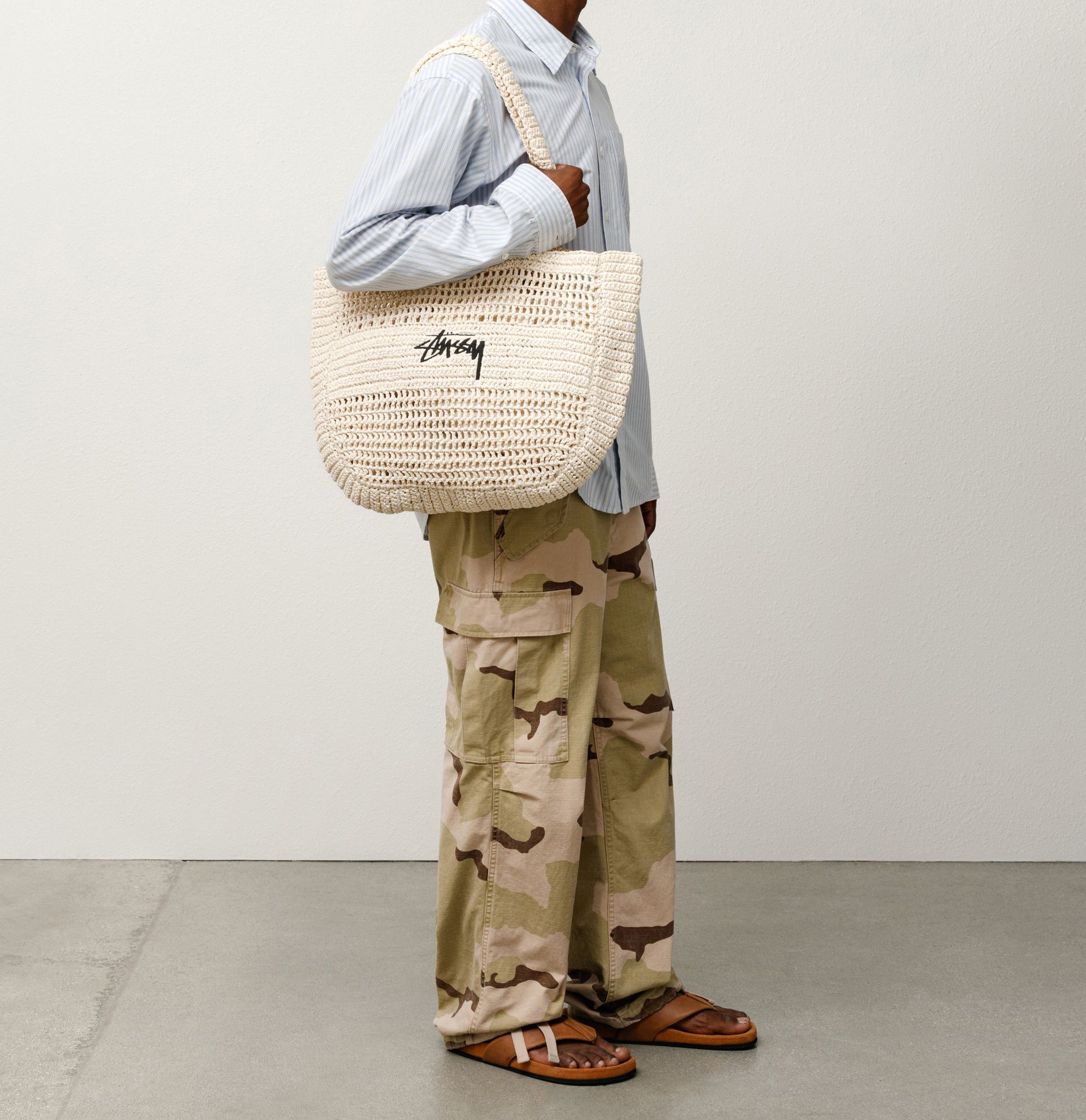 Stussy】 Stussy Woven Tote Bag Ivory (STUSSY/ショルダーバッグ