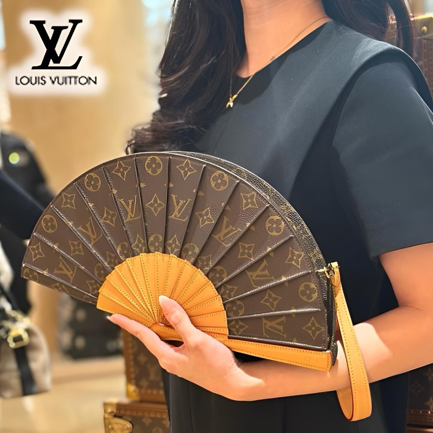 ☆ユーモアあふれる/扇子モチーフ☆【Louis Vuitton】LV ファン (Louis
