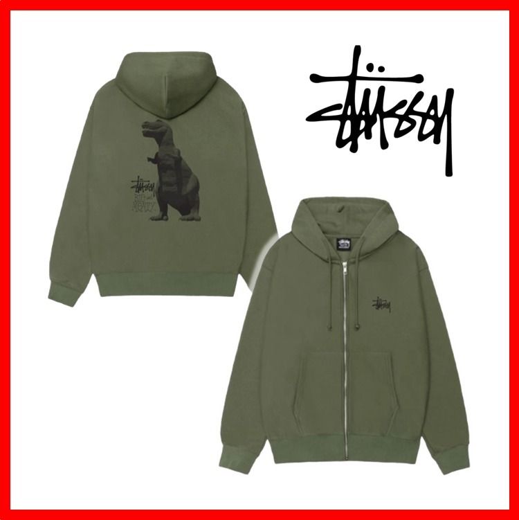 ☆人気☆【STUSSY】☆Stussy Big & Meaty Zip Hoodi.e☆Olive