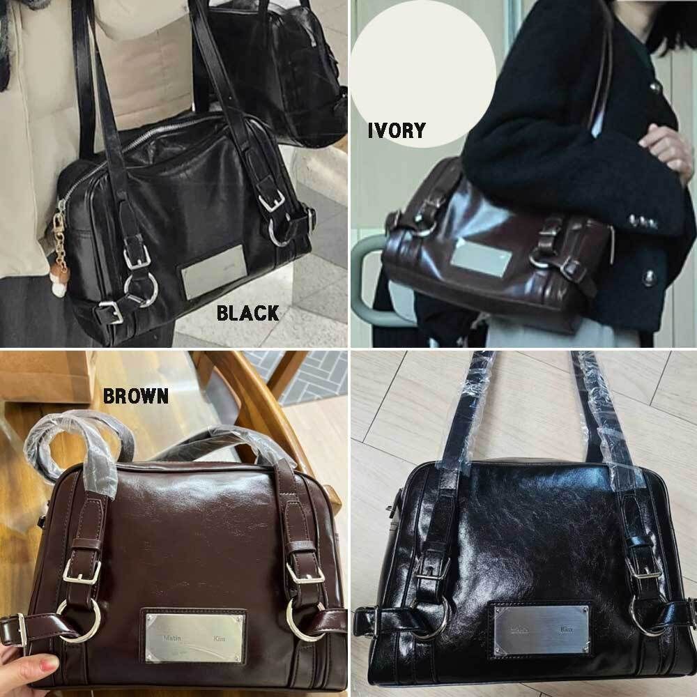 ☆MATIN KIM☆BIKER DETAIL SQUARE SHOULDER BAG バッグ 韓国発 (Matin